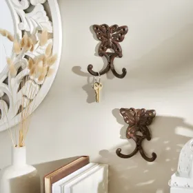 Set of 2 Butterfly Wall Hooks - Stylish and Functional Home Decor