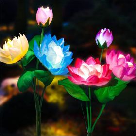 Solar Garden Lights, Lotus Flower Lights, Outdoor Light for Garden, Patio, Yard Decoration, 7 Color Changing Decorative Light