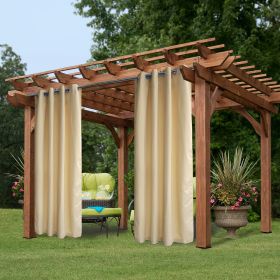 Outdoor Grommets curtain (size: Beige)